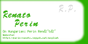 renato perin business card